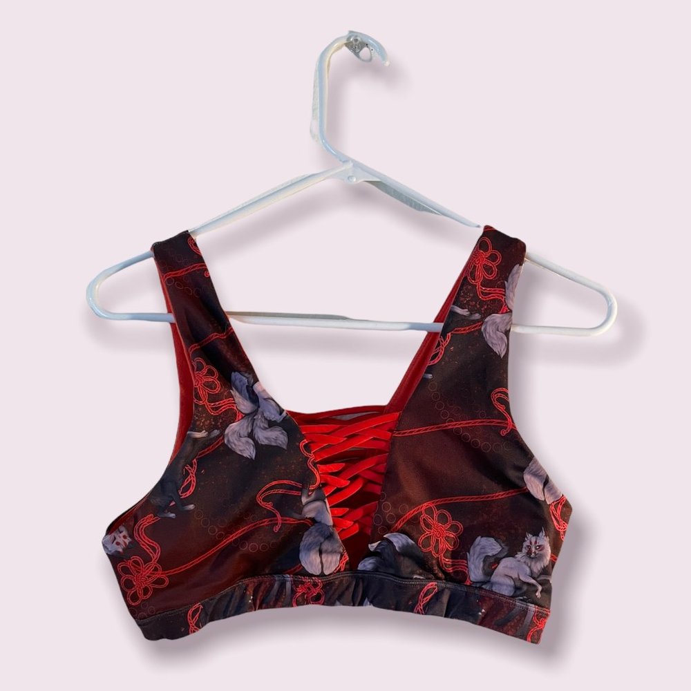 Iron Yokai Crisscross Sports Bra Kitsune Large